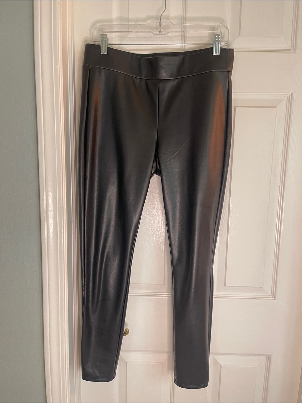 LOFT  Black Faux Leather Leggings